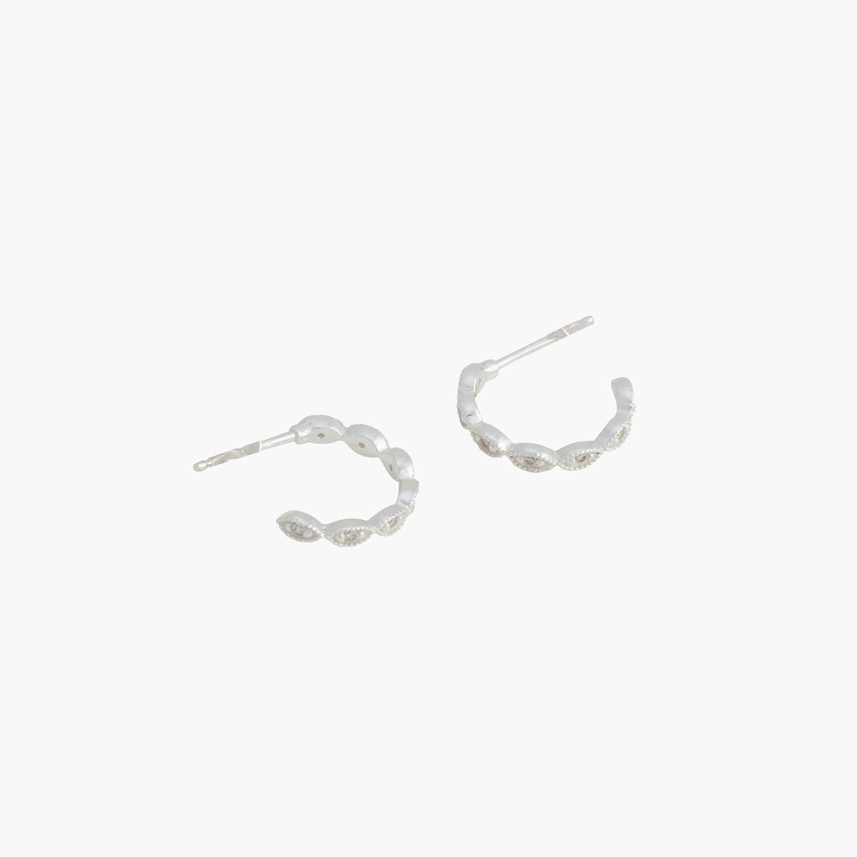 Créoles Argent Garanti et Oxydes de Zirconium argenté, BALABOOSTE