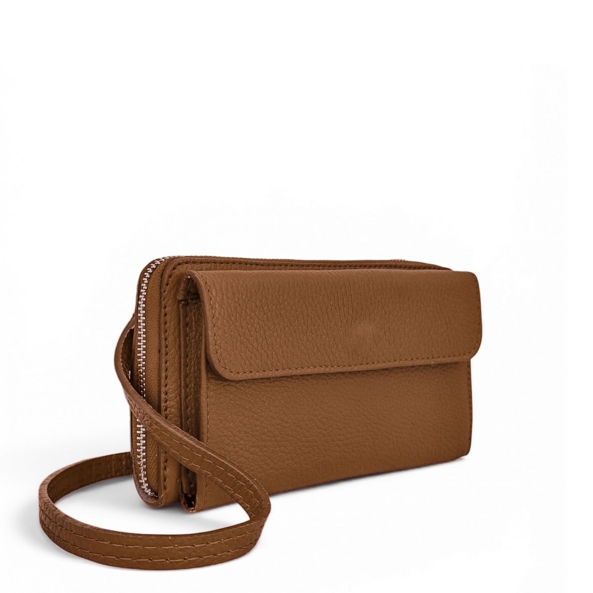 Sac bandoulière portefeuille tendance en cuir CITY camel, OH MY BAG
