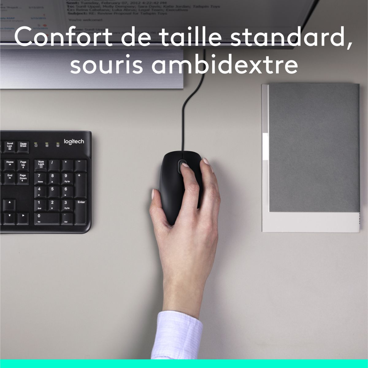 Clavier + Souris MK120 couleur unique, LOGITECH