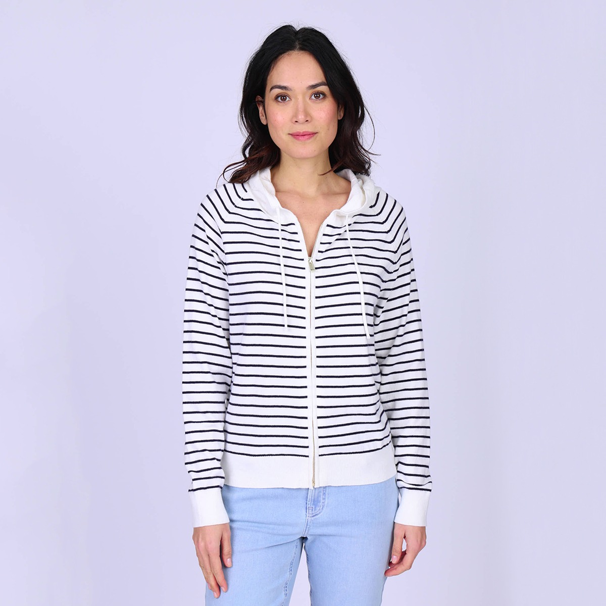 Cardigan Gisèle blanc, MISE AU GREEN