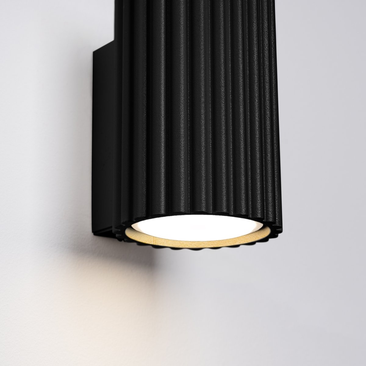 Applique Aluminium Noir GU10 1 Karbon 10 noir, EDEN