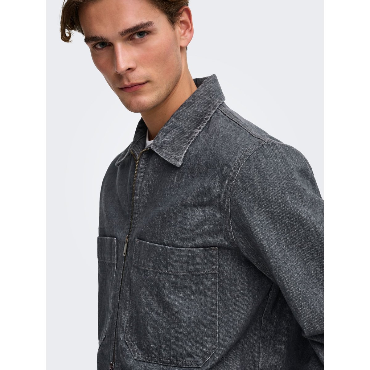 Veste En Jean medium grey denim, ONLY & SONS