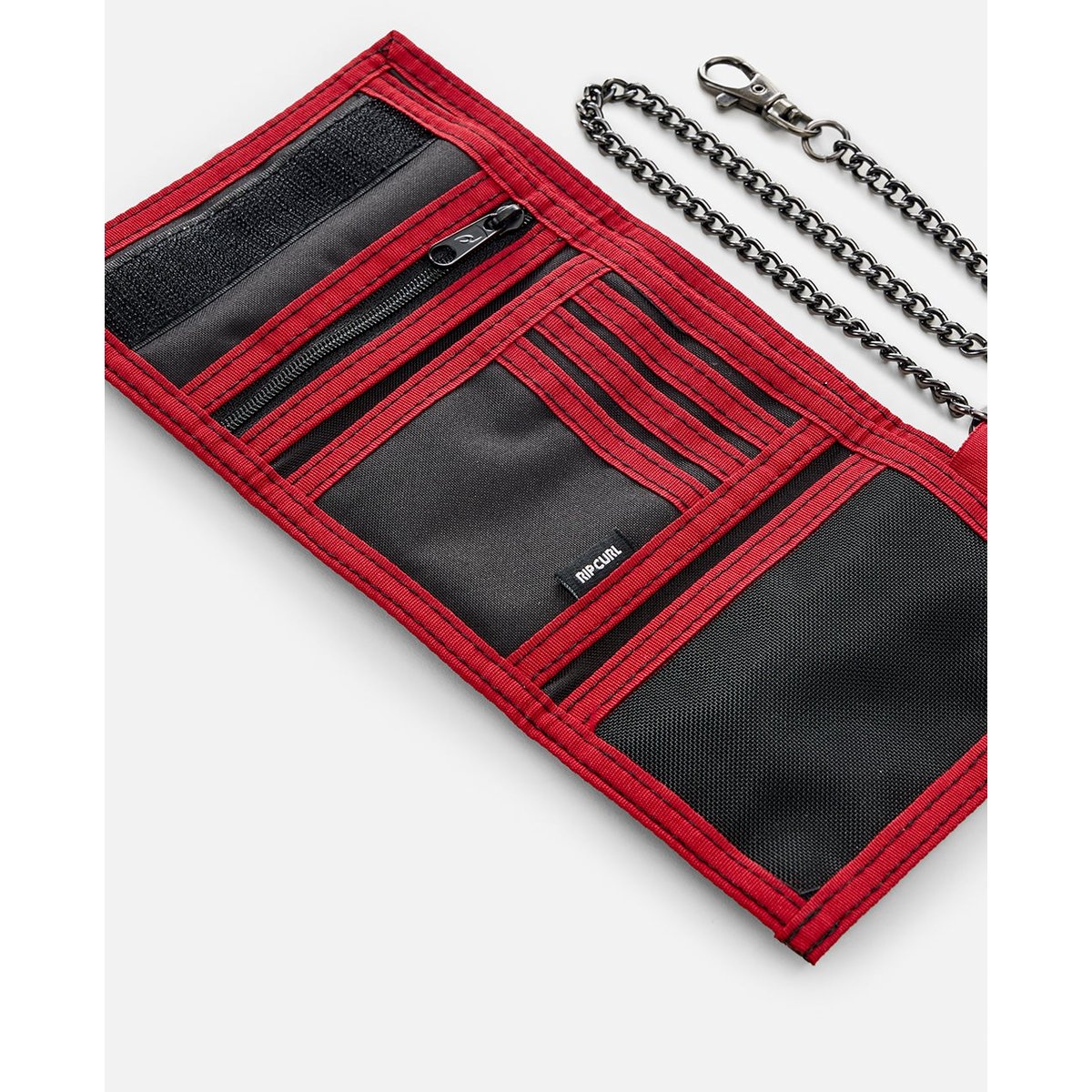 Portefeuille de SURF à chaîne pour enfants noir/rouge, RIP CURL