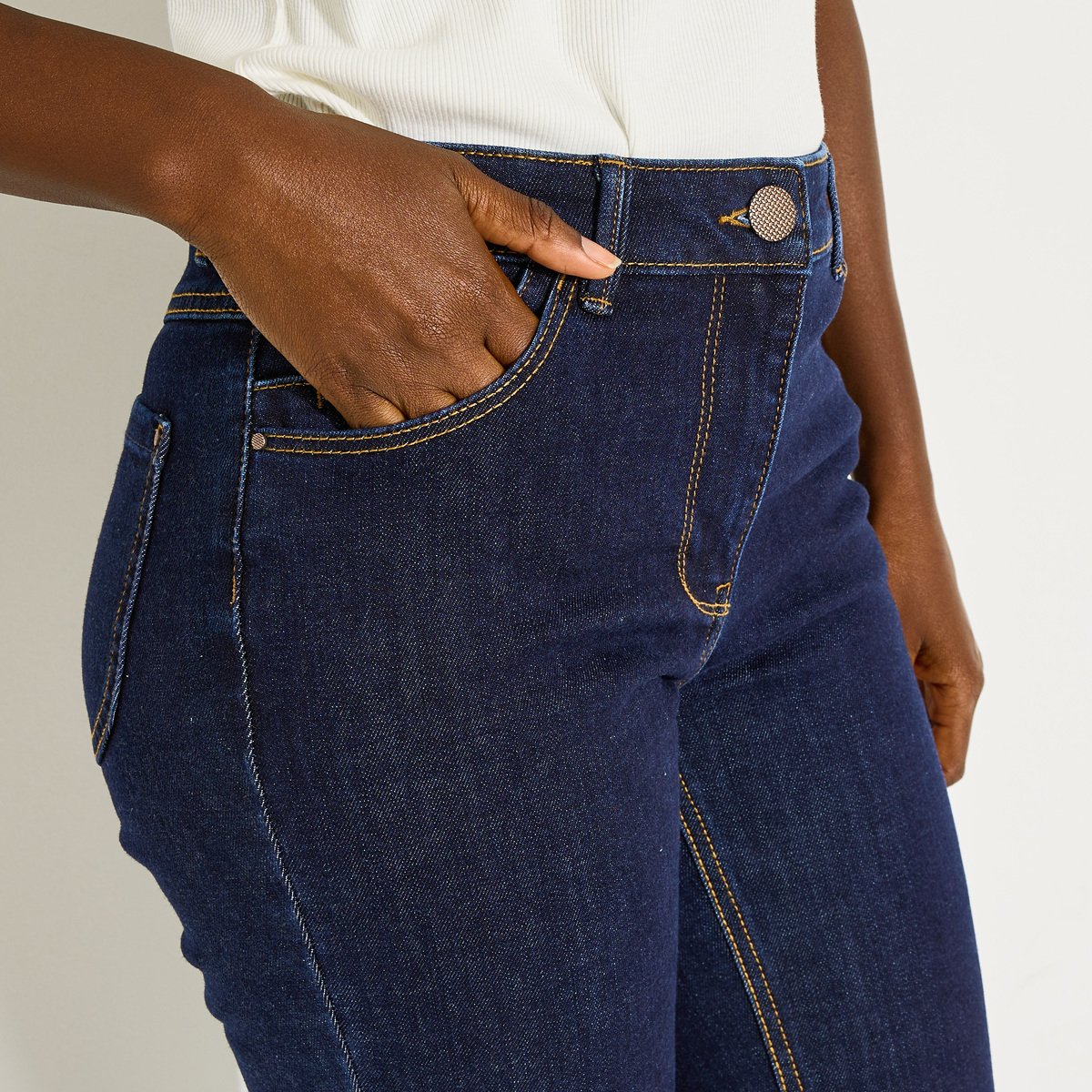 Jean bootcut CALVI B02 bleu brut, GRAIN DE MALICE