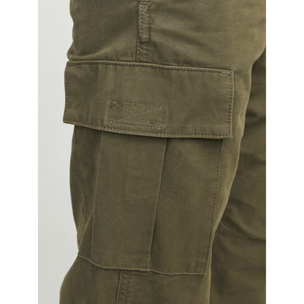 Pantaloni cargo con fondo stretto verde kaki, JACK & JONES