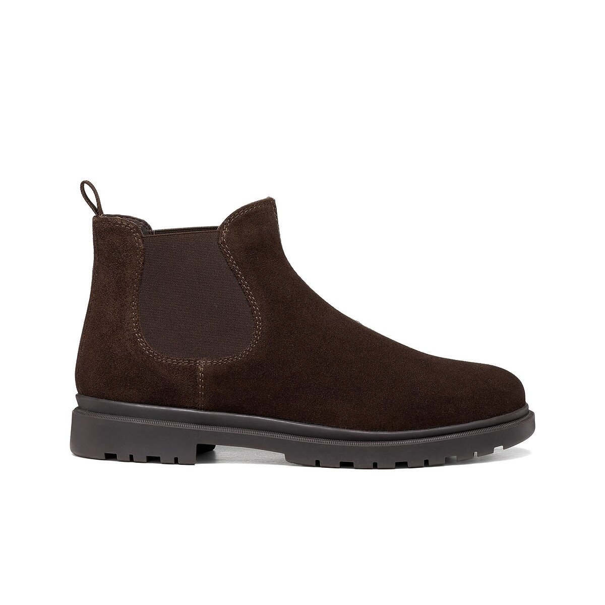Botines Chelsea de ante ANDALO marrón oscuro, GEOX