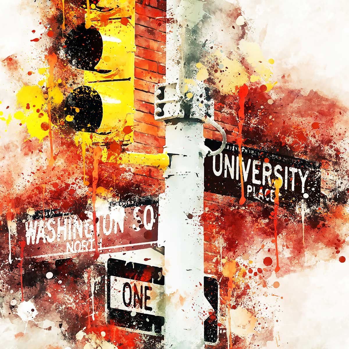 Tableau traffic lights university place tableau alu dibond, HEXOA