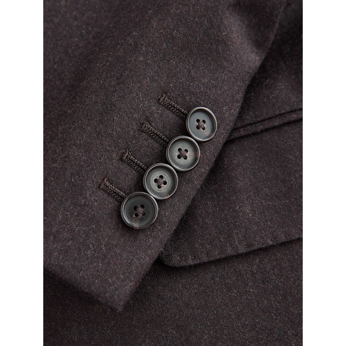 Veste de costume flanelle zignone signature marron, NEXT