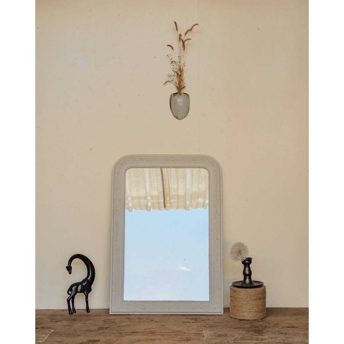 Miroir blanc Louis Philippe Igor N°938 - Bon état blanc, DEBONGOUT