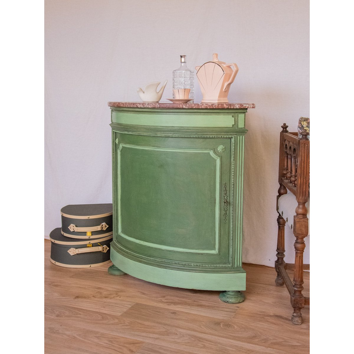 Ncoignure en bois Gilbert N°604 - Bon état vert, DEBONGOUT