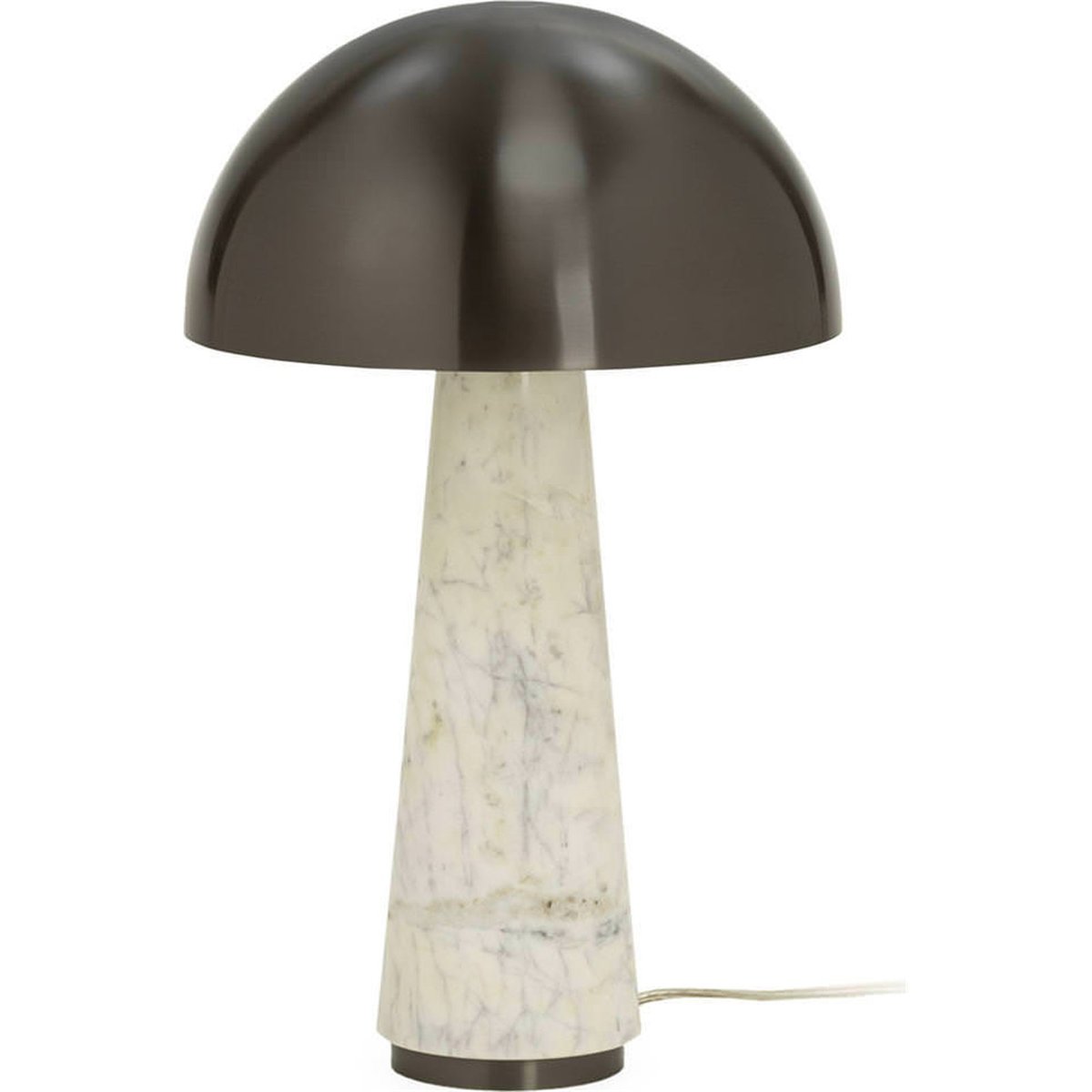 Lampe de table en laiton et marbre plombé et blanc, RECOLLECTION