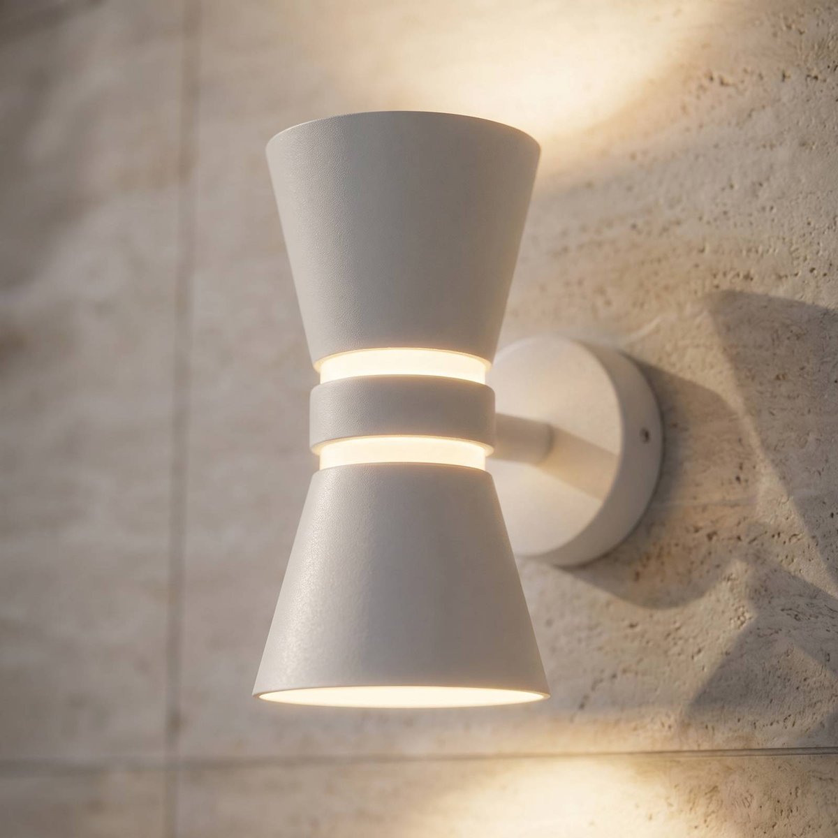 Applique extérieure en aluminium moderneLED blanc, LUCANDE
