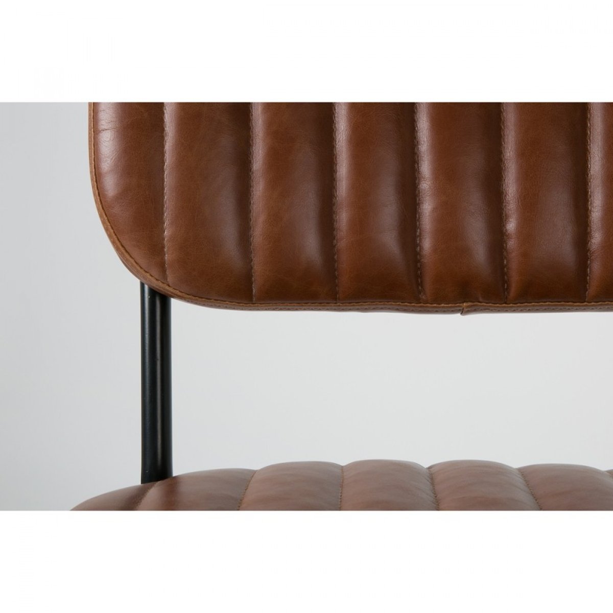 Chaise rétro capitonnée- JAKE WORN marron, DRAWER