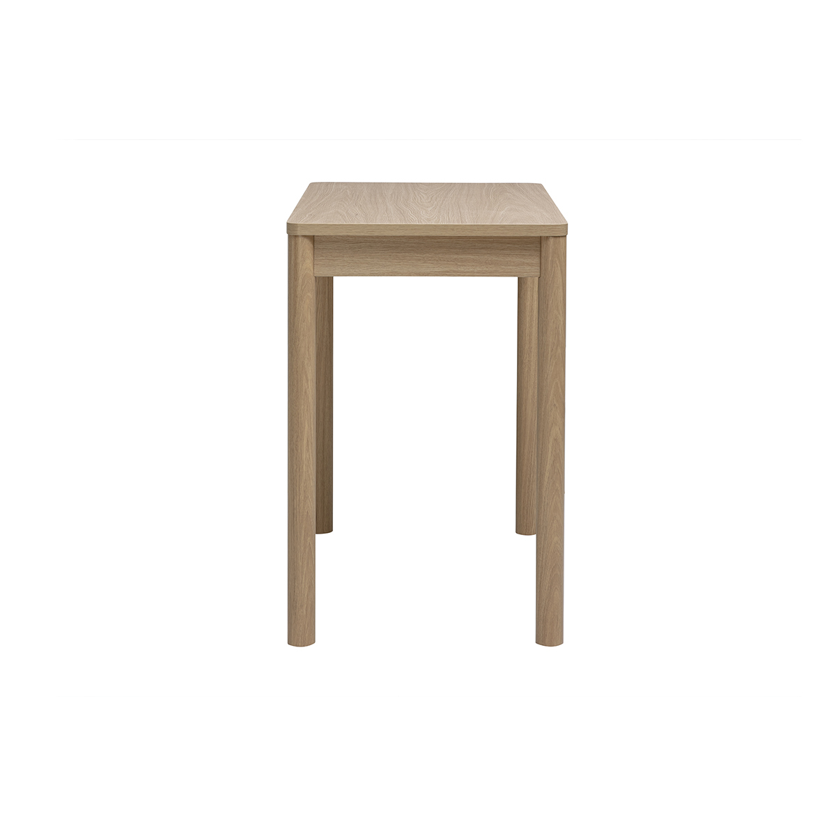Table de bar avec rangement finition bois clair chêne L100 cm IZZIE couleur unique, MILIBOO