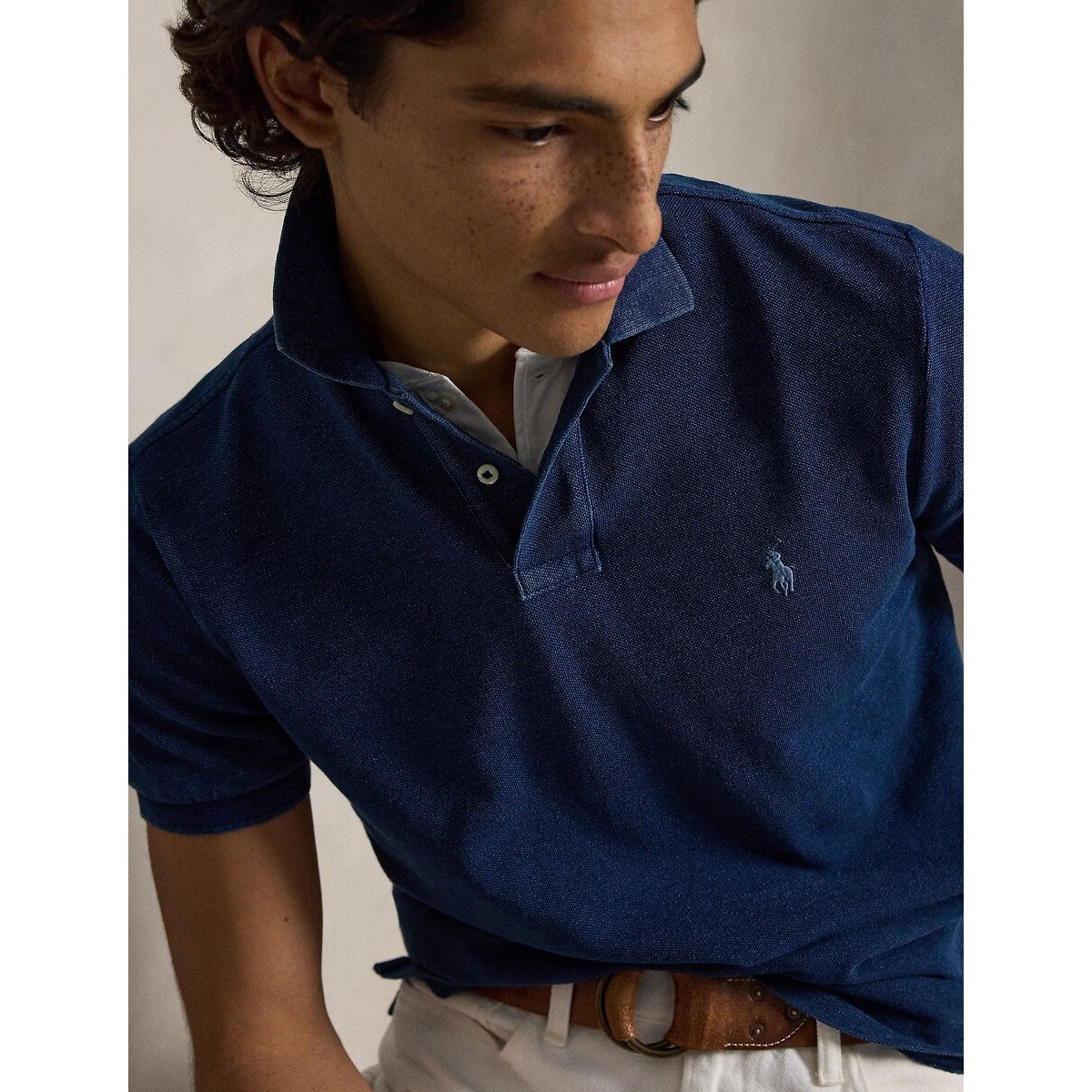 Custom Polo Shirt in Slim Fit dark indigo, POLO RALPH LAUREN