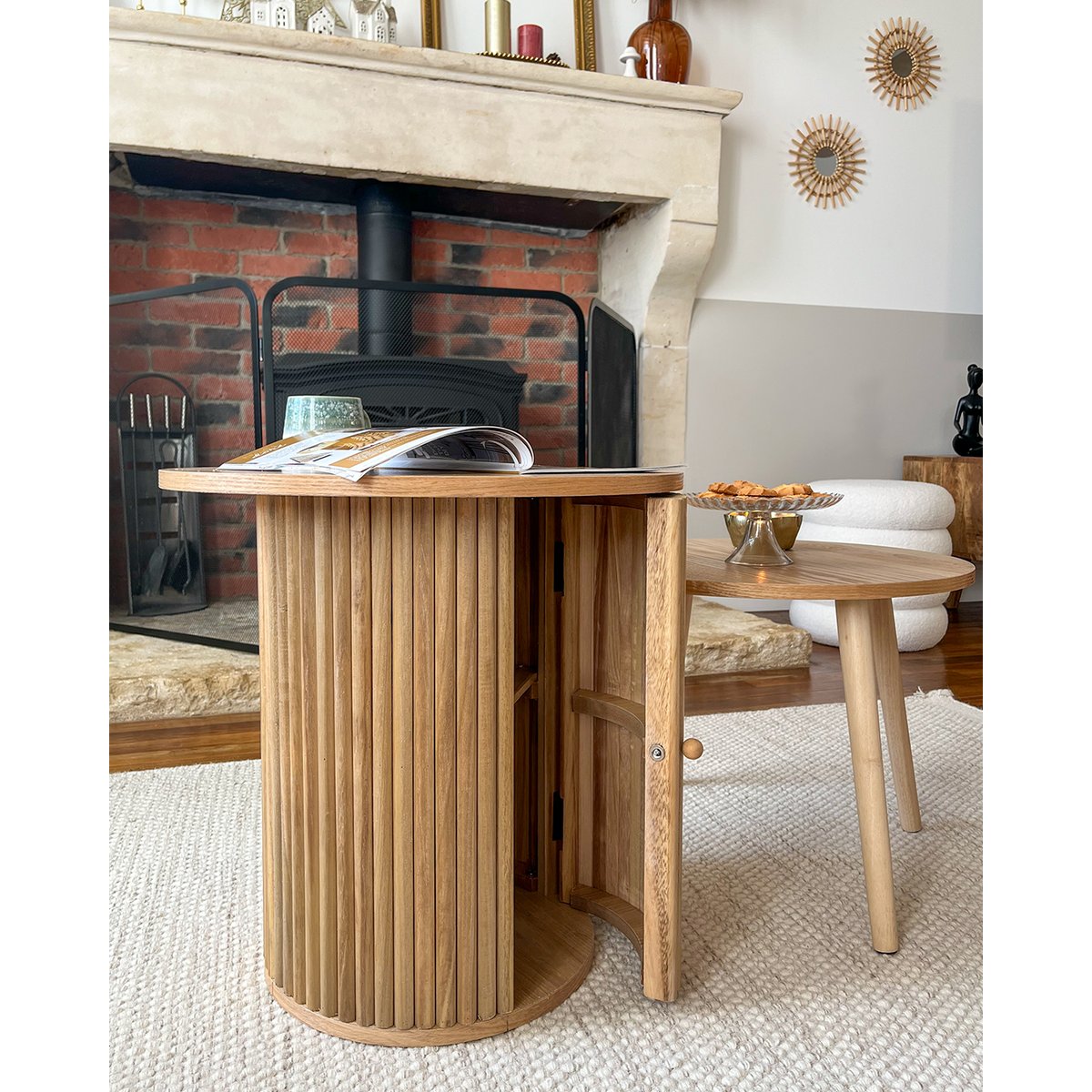 Table d'appoint, bois massif, TRINIDAD bois naturel, NORDLYS