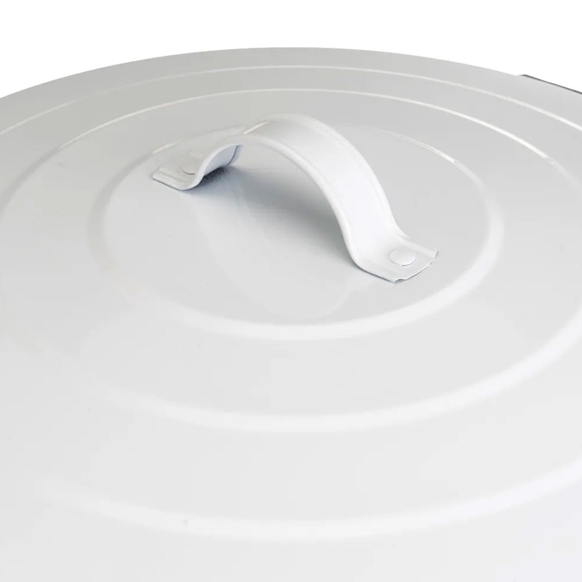 Poubelle de cuisine rétro en métal blanc 20L blanc, WADIGA