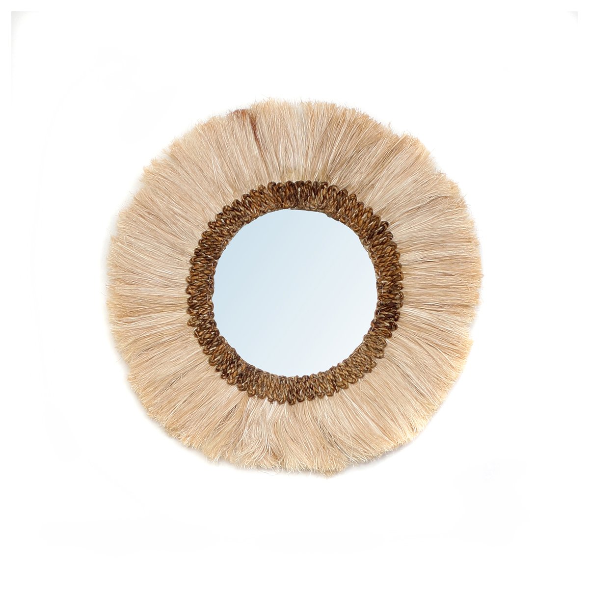 Miroir en herbe MOWGLI beige, BAZAR BIZAR