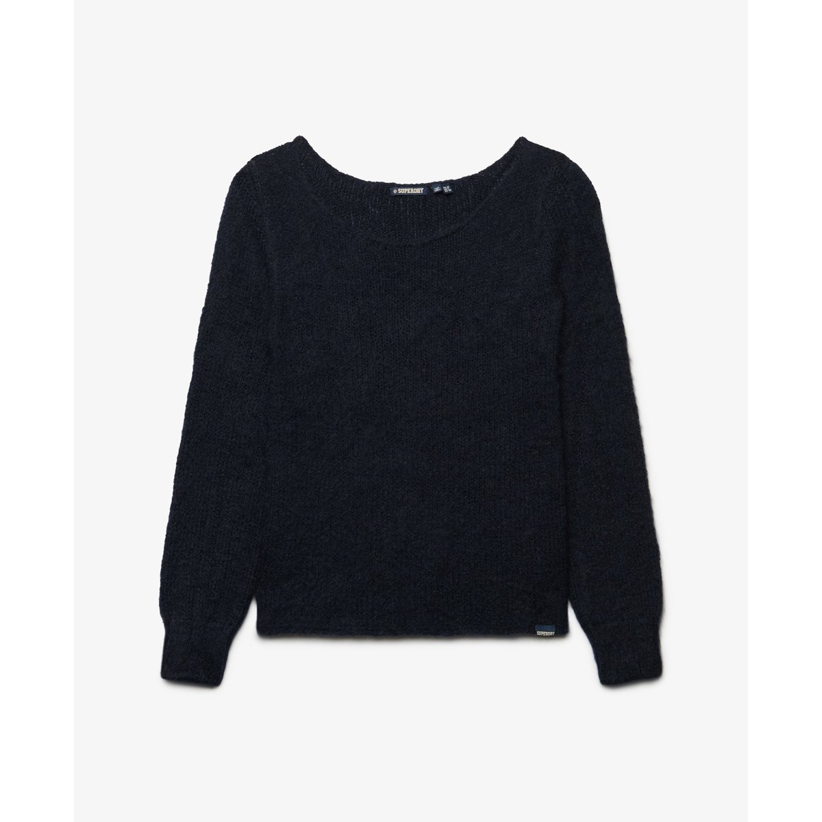 Pull Encolure Bateau Coupe Décontractée bleu marine éclipse, SUPERDRY