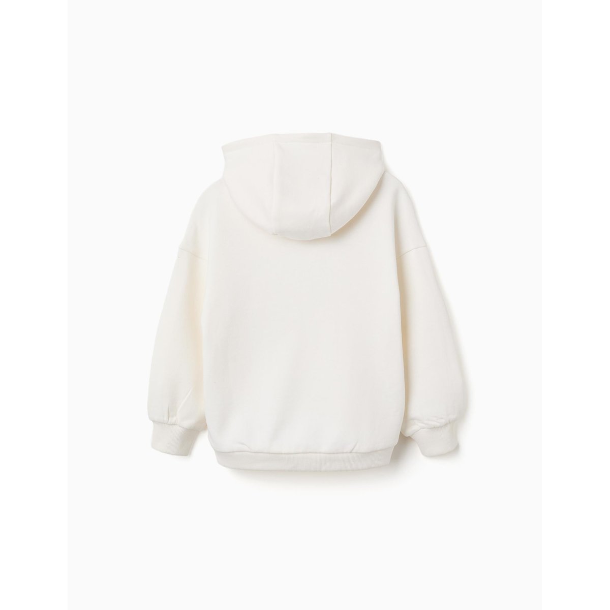 Sweat en coton à capuche avec imprimé cœur blanc, ZIPPY