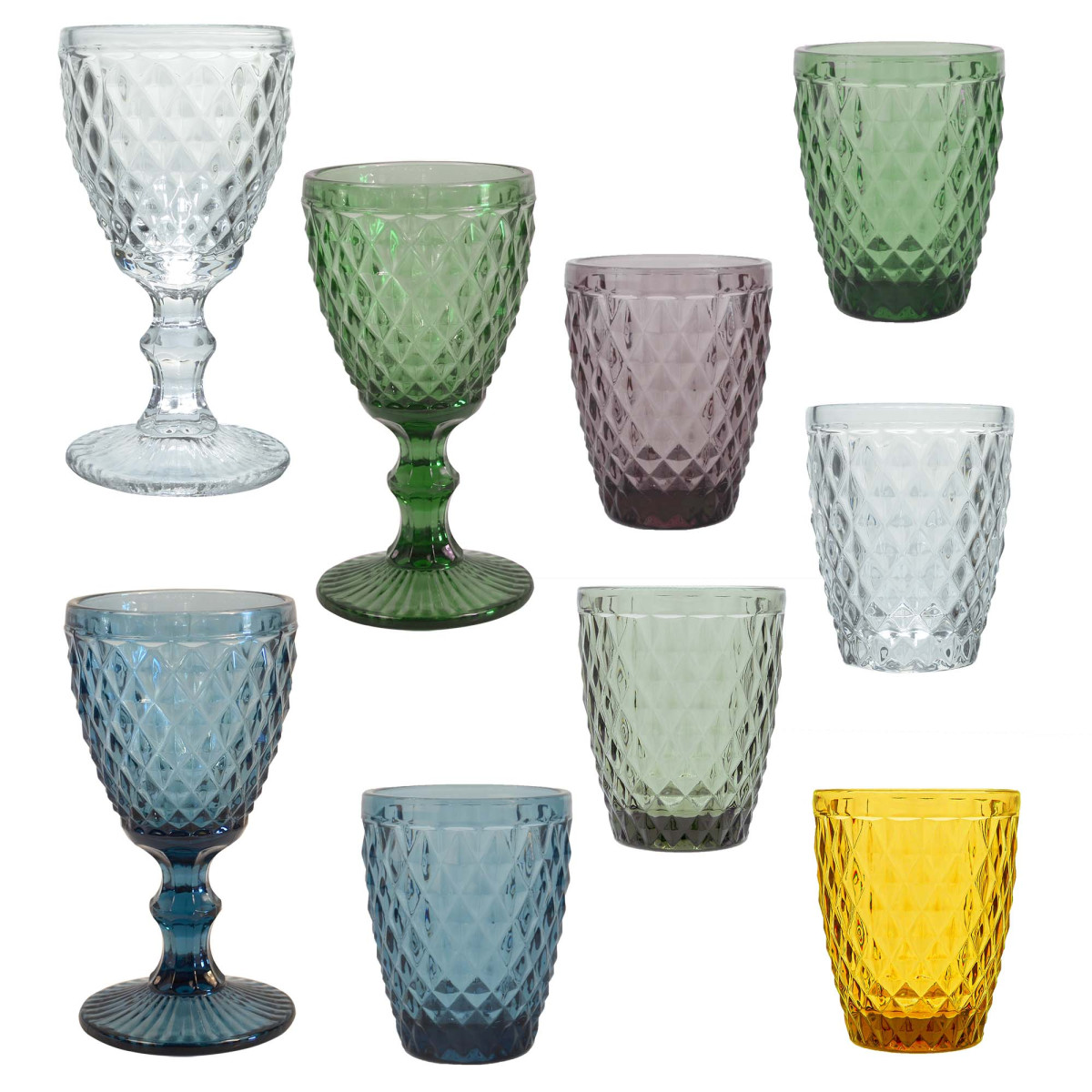 6 gobelets 22 cl - DIAMOND pourpre, MEDARD DE NOBLAT