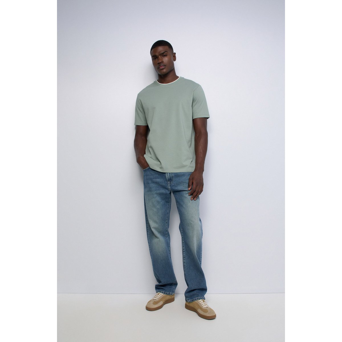 T-SHIRT TEXTURÉ bleu, SALSA JEANS