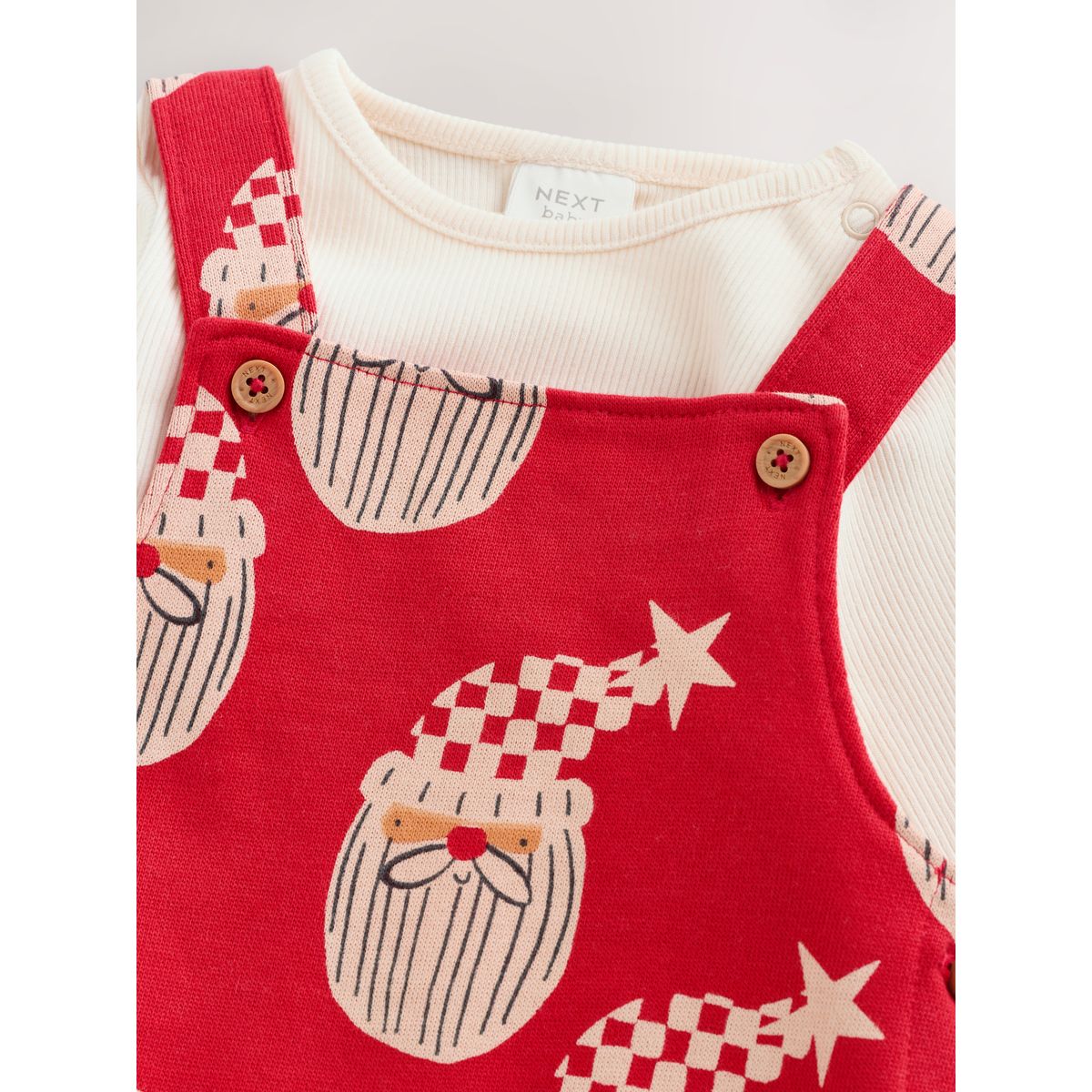 Salopette de noël imprimé intégral pour bébé père noël rouge, NEXT