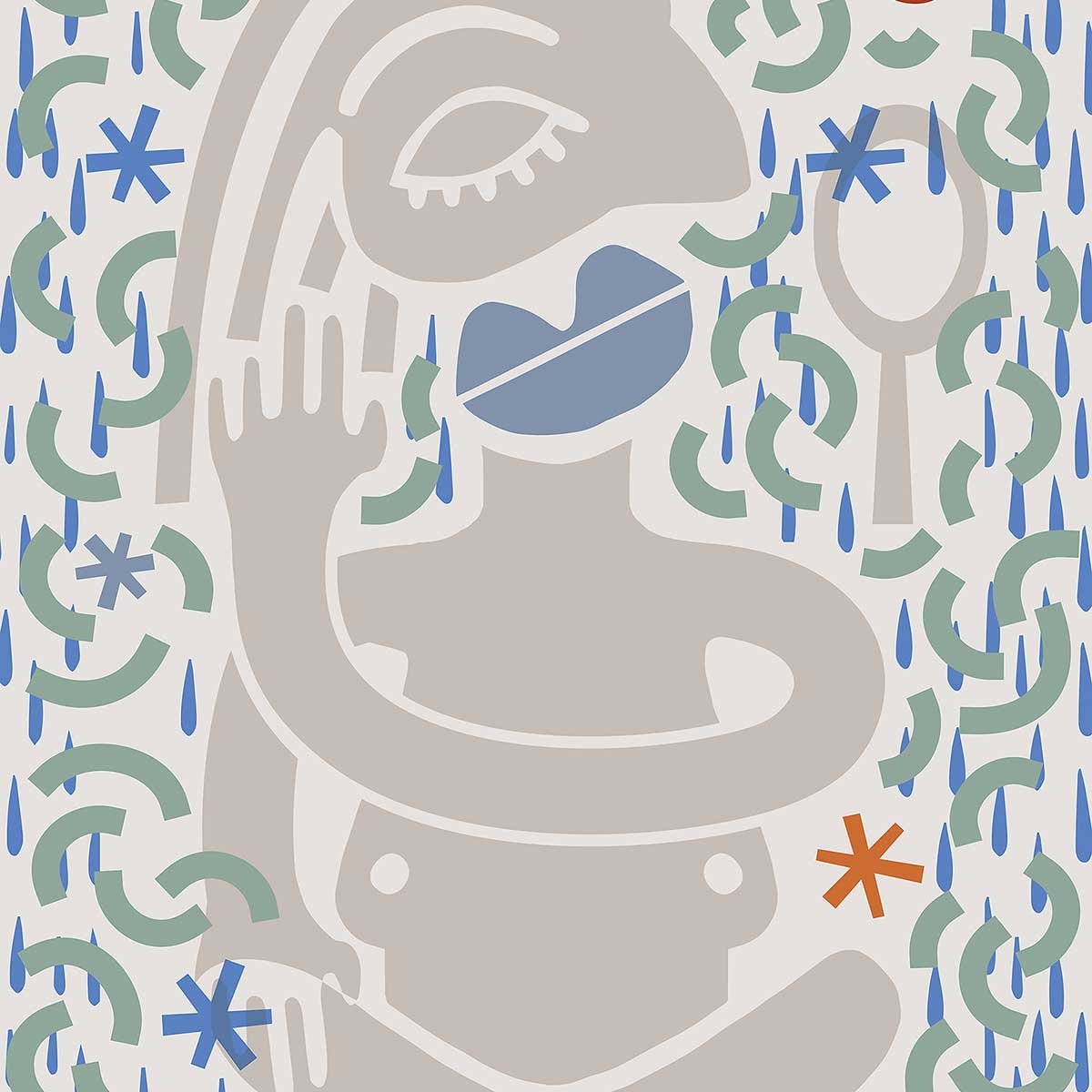 Tableau meditation féminine tableau alu dibond, HEXOA