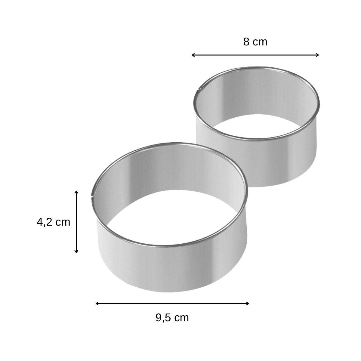 Lot de 2 emporte-pièces ronds pour beignets gris, ZENKER