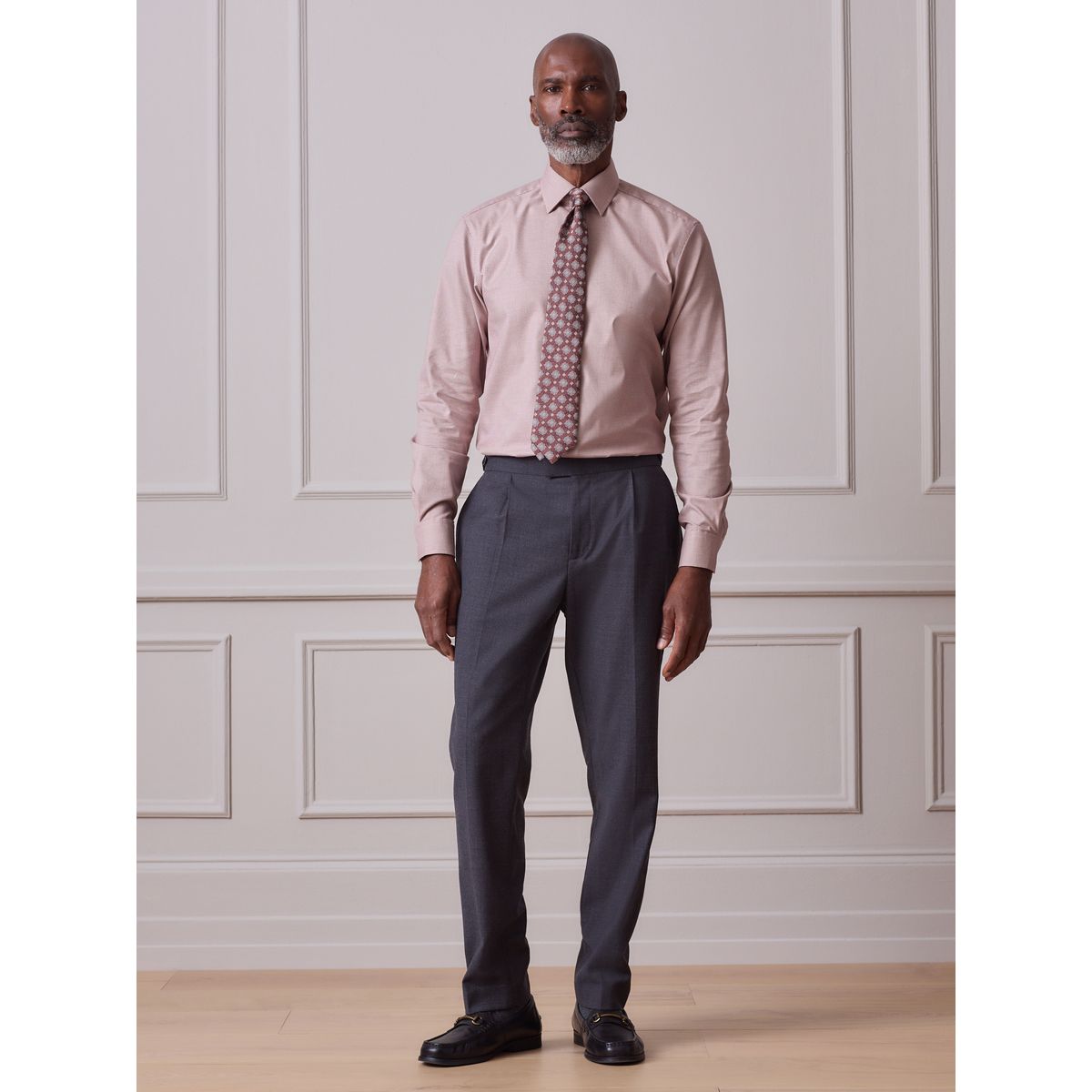 Chemise habillée coton signature texture marron rouille, NEXT