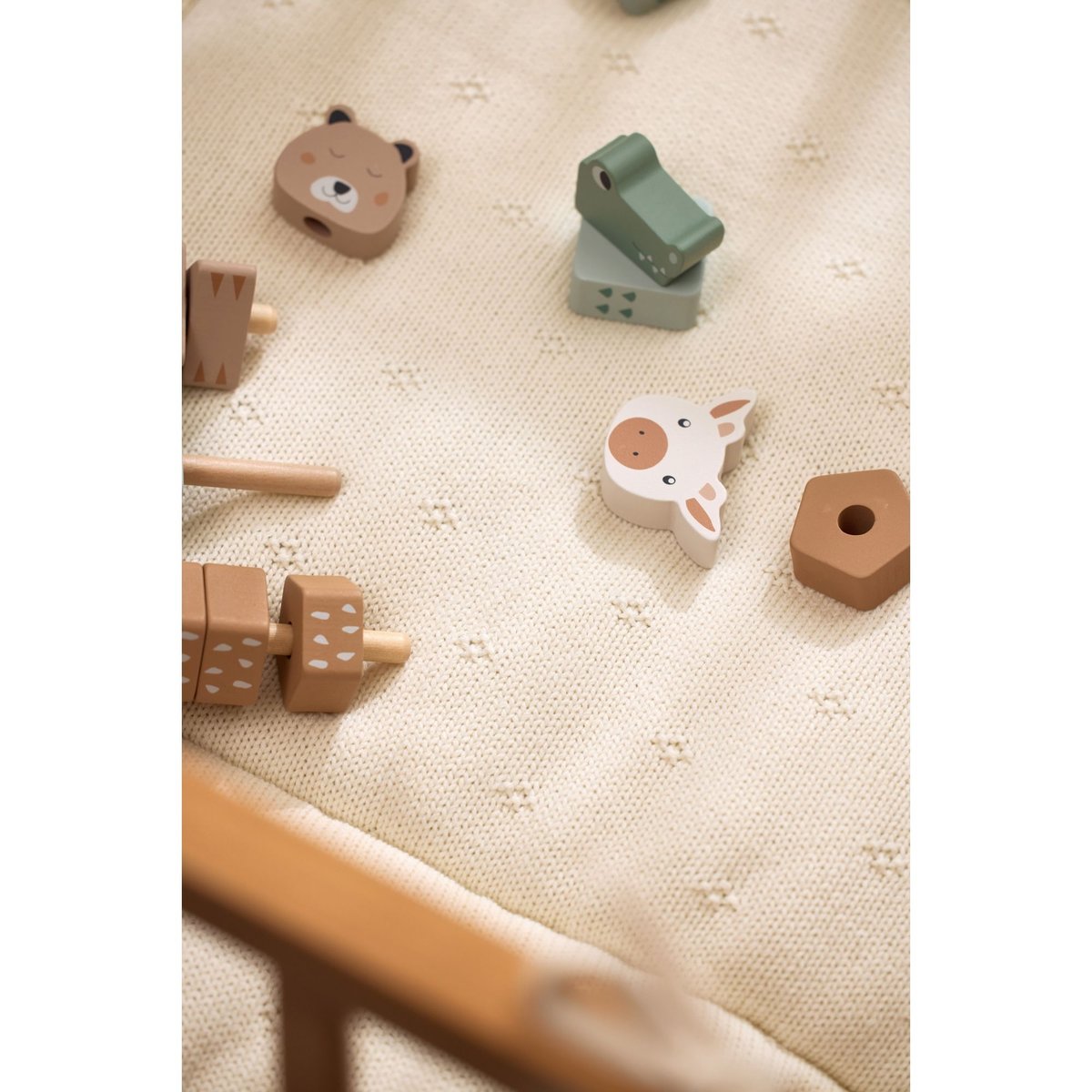 Tapis de parc 75x95 cm Cosy Knit ivoire, JOLLEIN