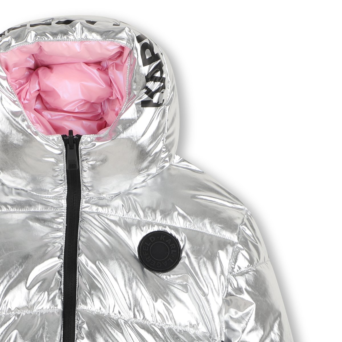 Doudoune réversible rose gris, KARL LAGERFELD KIDS