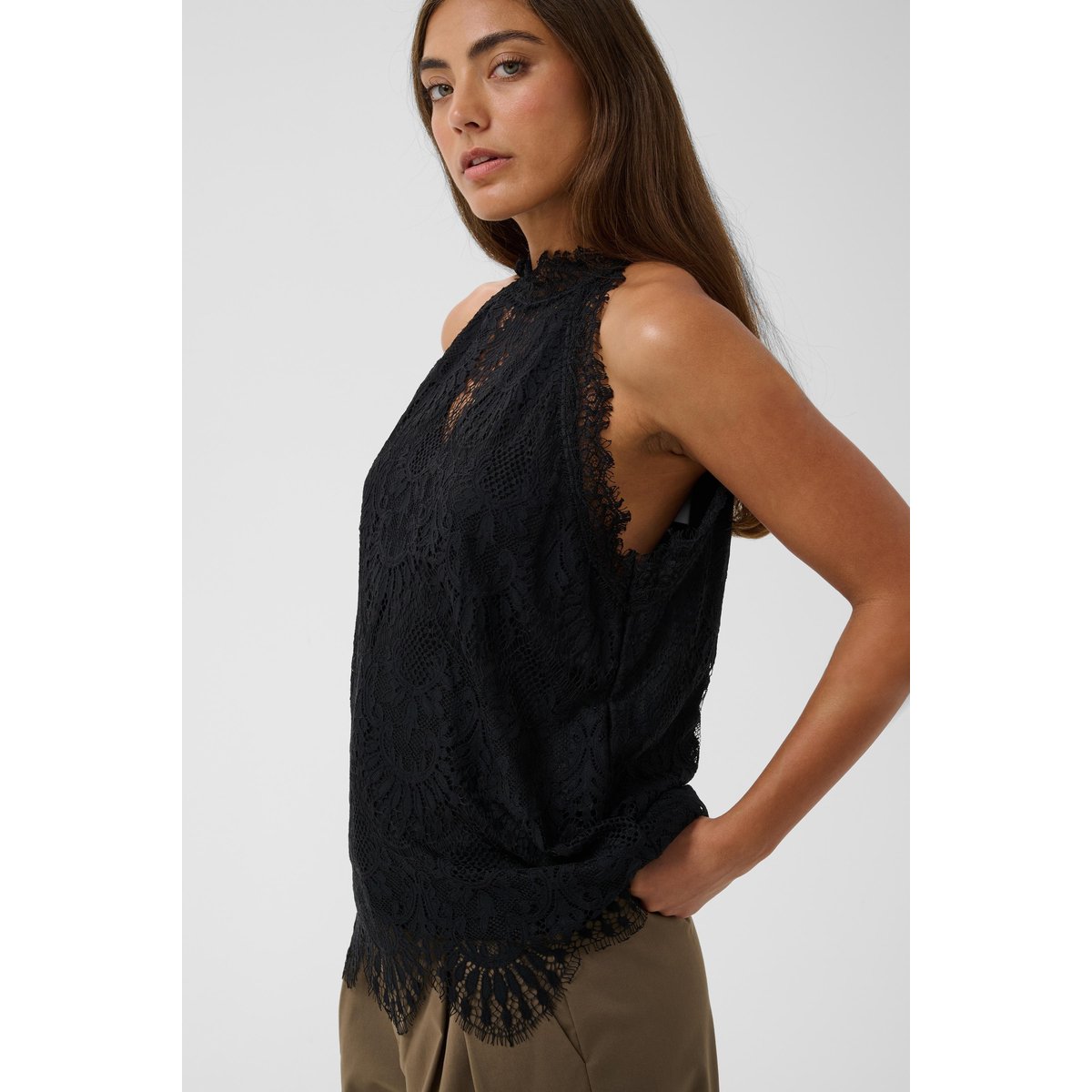 Blouse sans manches noir black, CULTURE