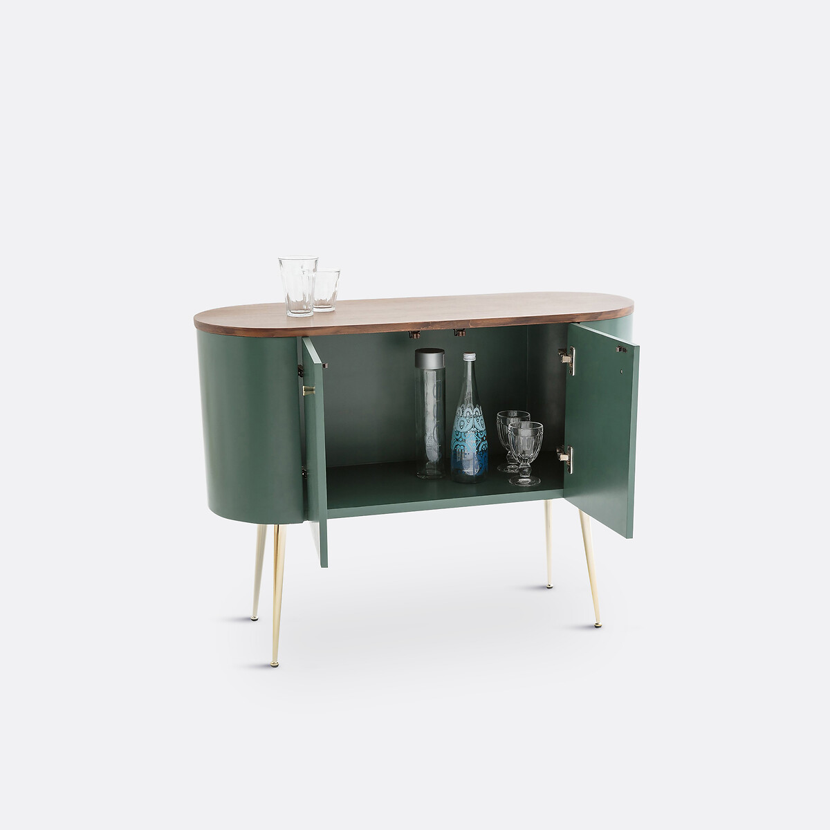 Buffet-bar TOPIM vert/noyer, LA REDOUTE INTERIEURS