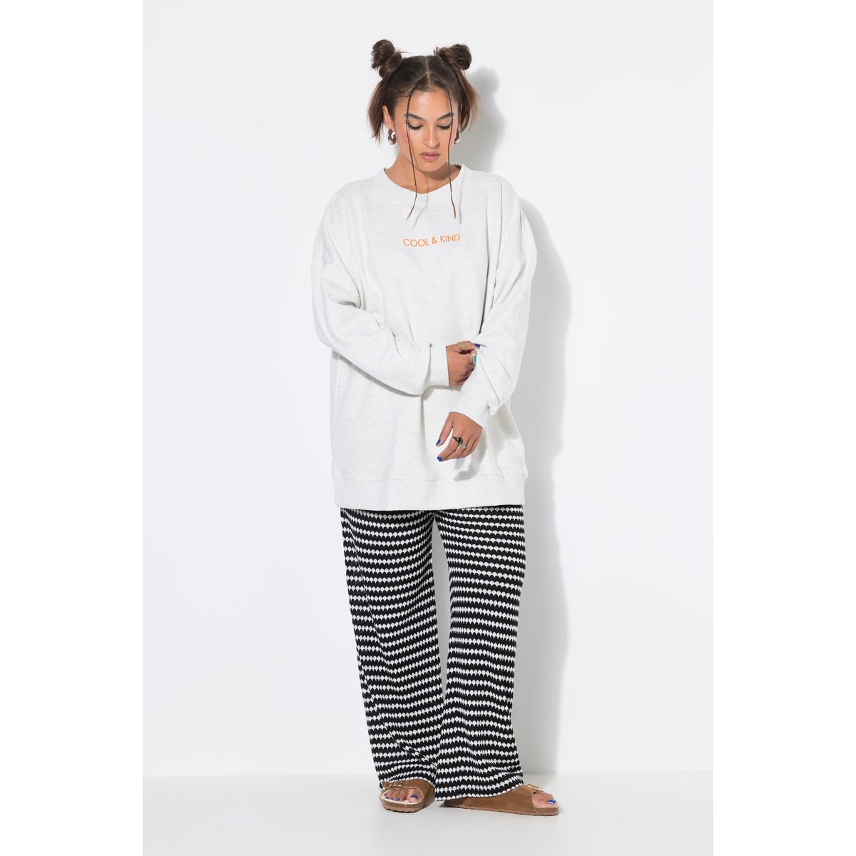 Sweat, coupe oversize chiné naturel, STUDIO UNTOLD