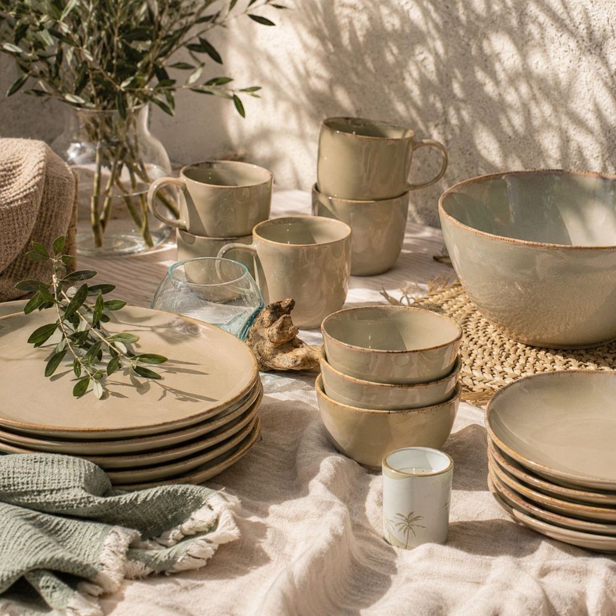 Service de table 32 pièces, DUNE beige, ARTIME