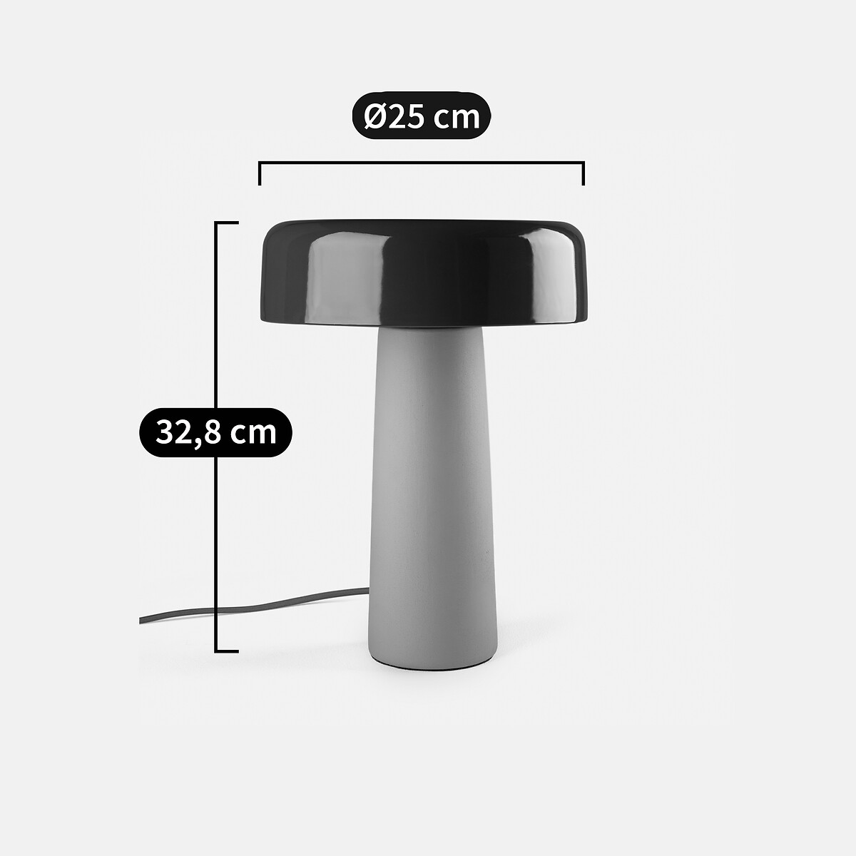 Ceramic Table Lamp Jimna grey green/caramel, LA REDOUTE INTERIEURS