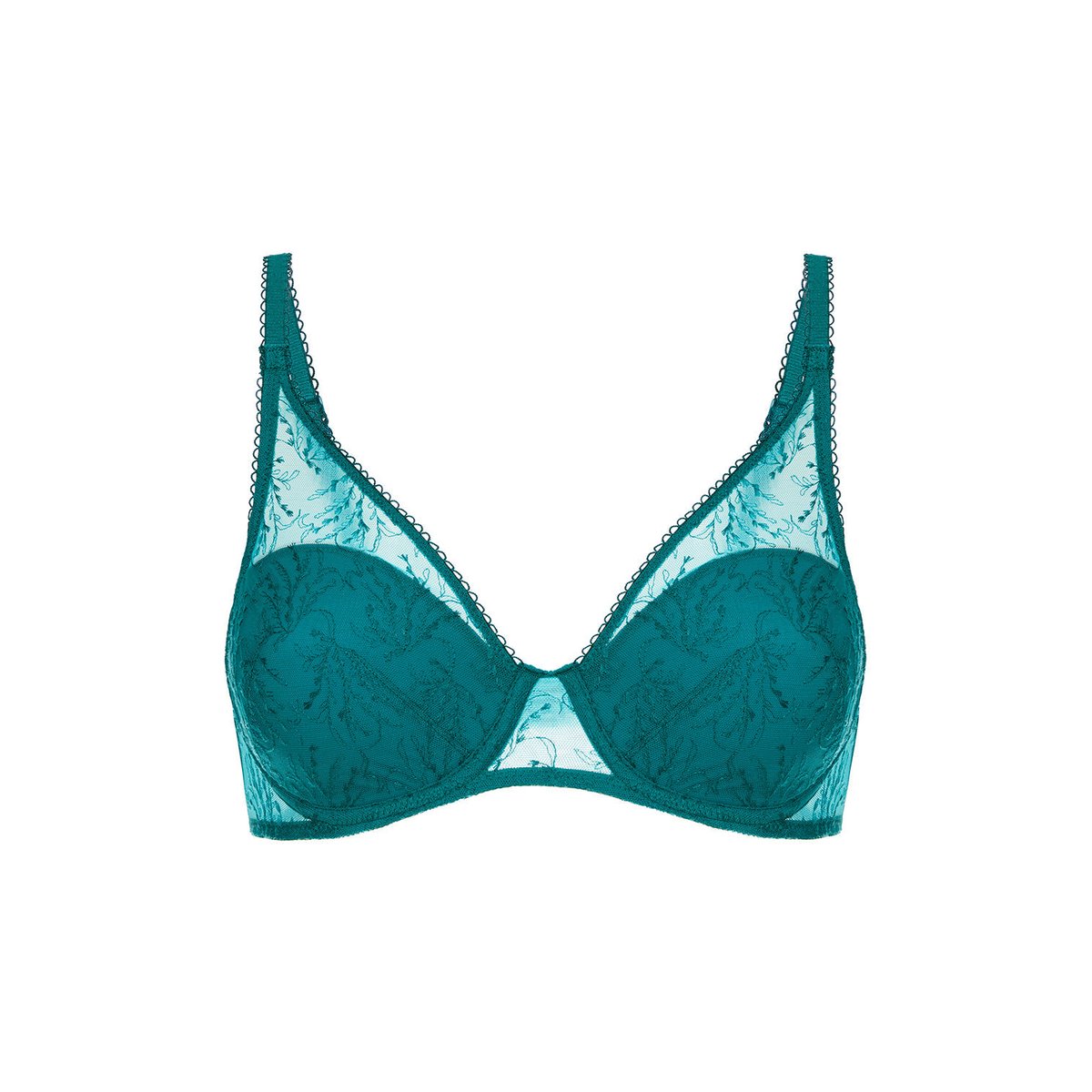 Soutien-gorge décolleté carré en spacer 3D, OPALINE vert, SIMONE PERELE