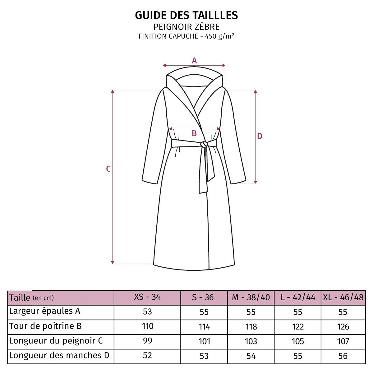 Peignoir ZÈBRE zèbre beige, ANNE DE SOLENE