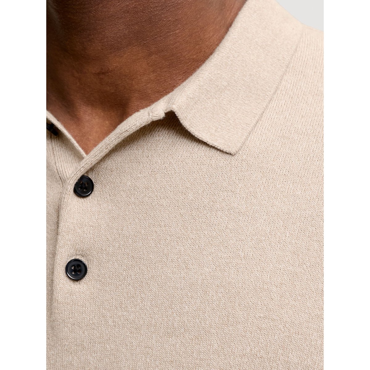 Polo Tricoté grise - moonbeam, JACK & JONES