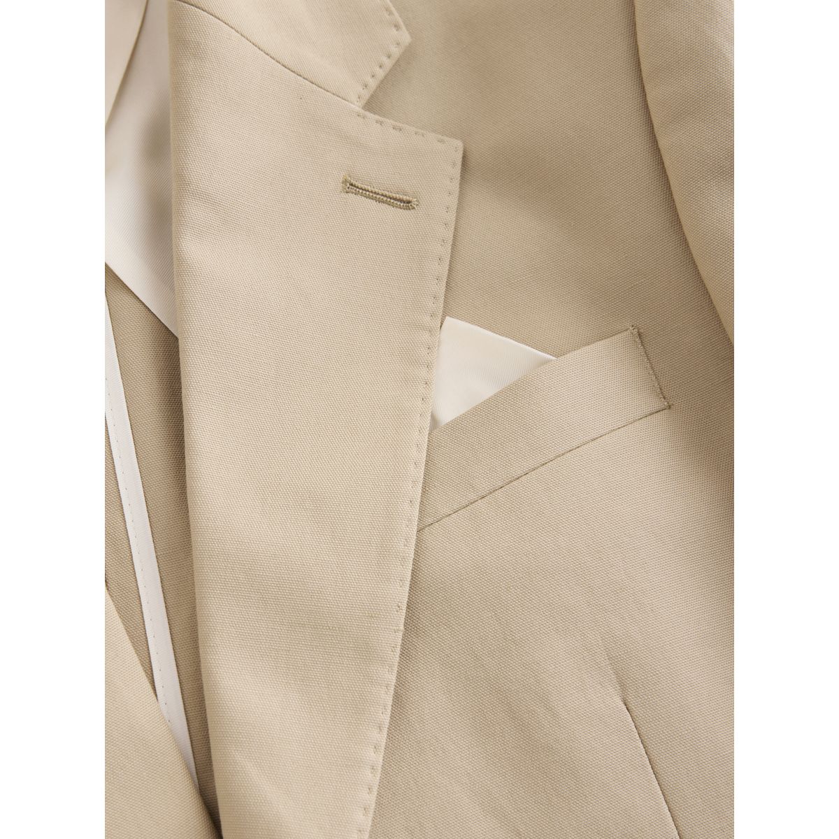 Veste de costume en lin et coton emmetex signature grège, NEXT