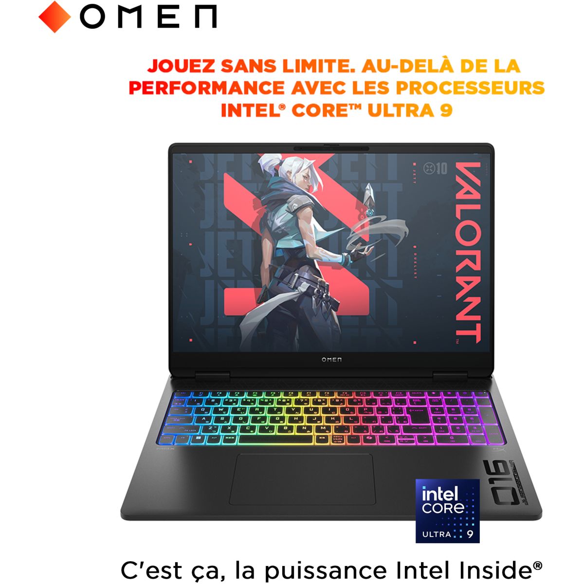 PC Gamer Omen 16" WQXGA 240Hz Intel Core Ultra 9 275HX Nvidia GeForce RTX 5070 32 Go RAM DDR5 SSD 1 To couleur unique, HP
