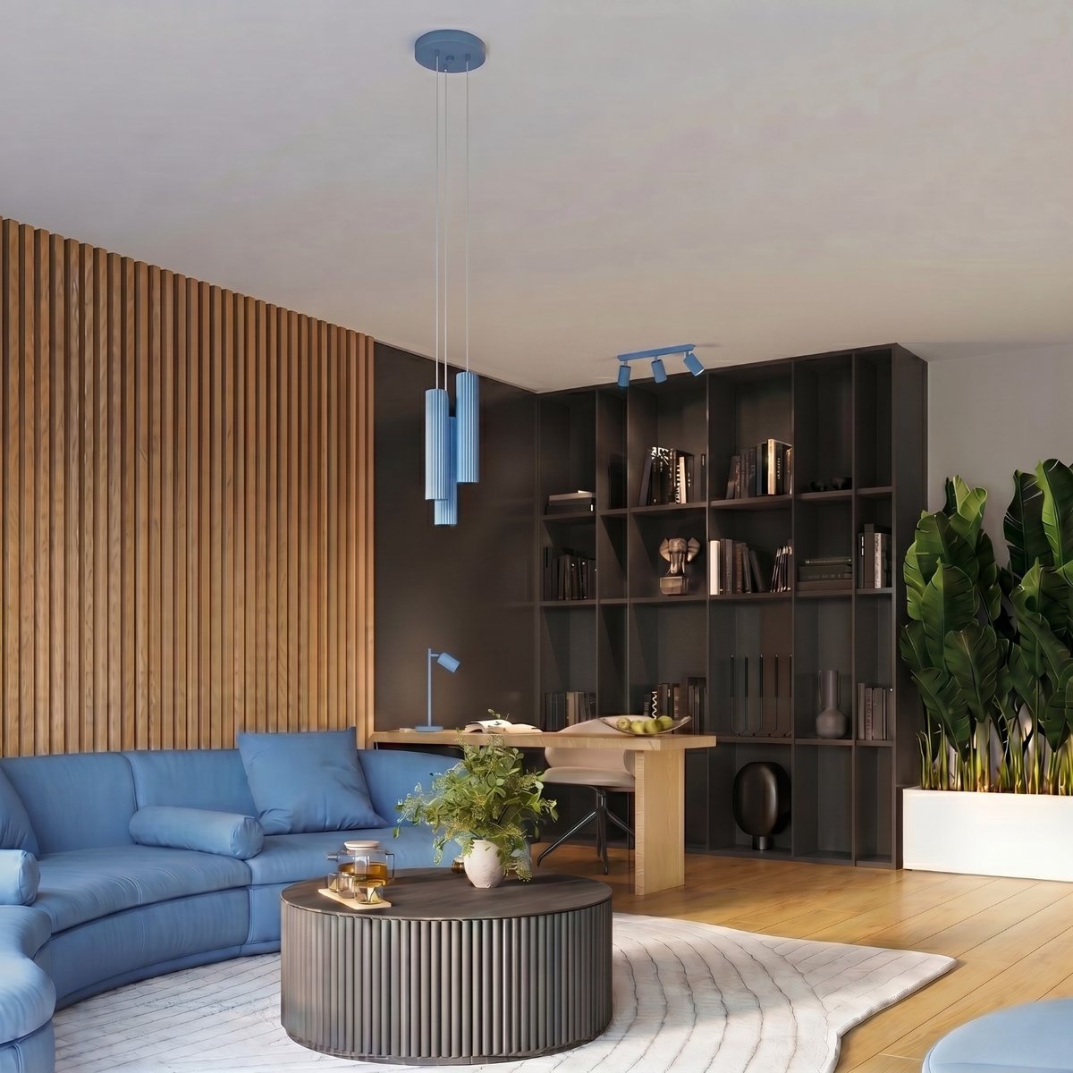 Applique murale Aluminium Bleu GU10 2 KARBON bleu, EDEN