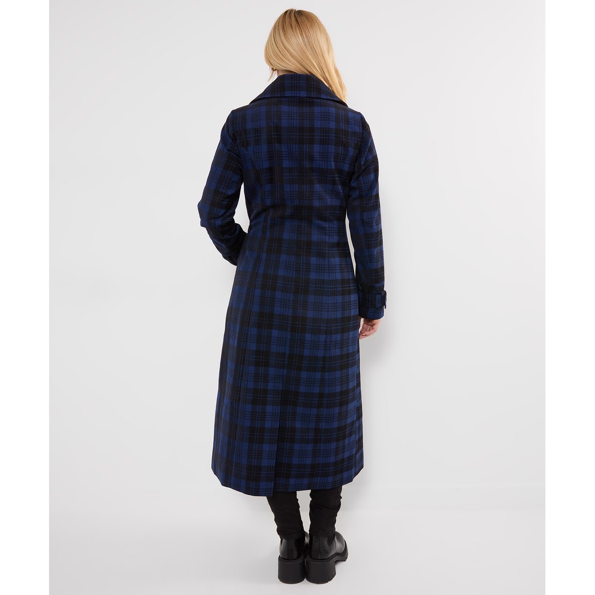 Long Manteau à Carreaux Roxie bleu, JOE BROWNS