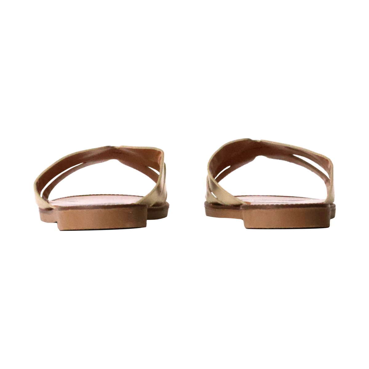 Mules Plates Cuir La Bottine Souriante Paris or, ENZA NUCCI