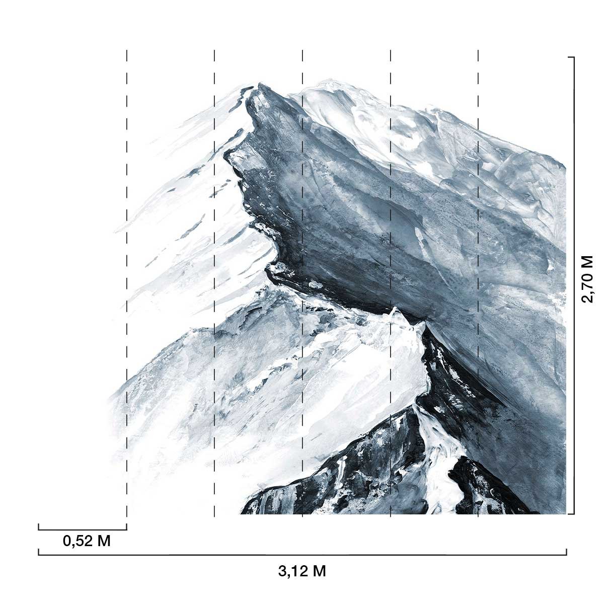 Papier peint un air de montagne gris, HEXOA