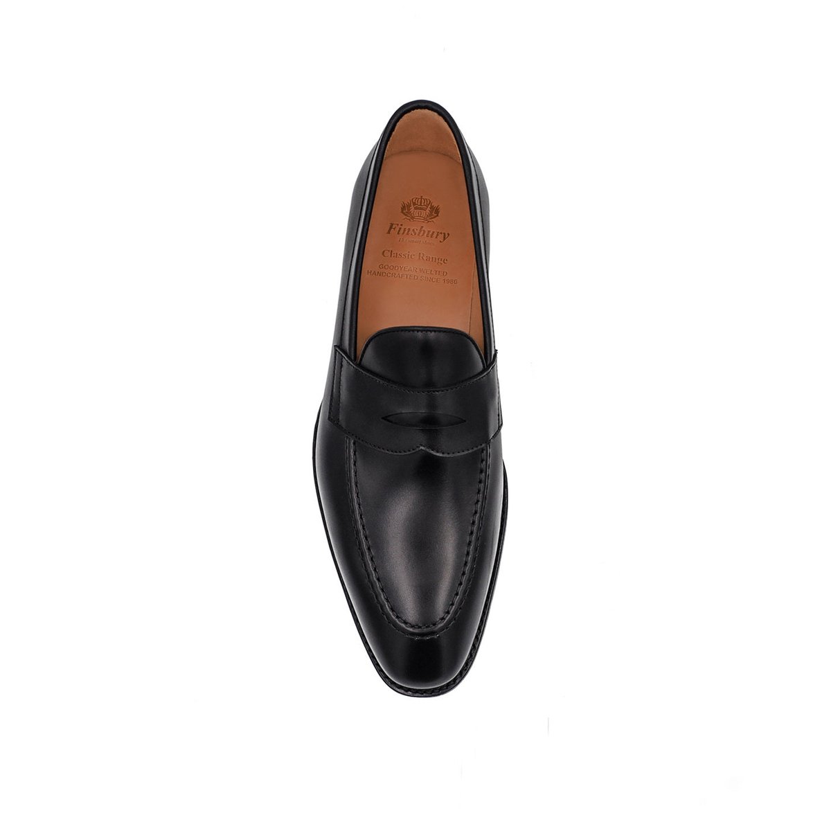 Mocassin cuir LINCOLN noir, FINSBURY