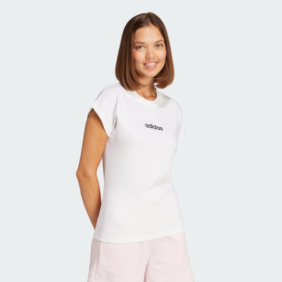 T-shirt Essentials Slim Logo white / black, ADIDAS SPORTSWEAR