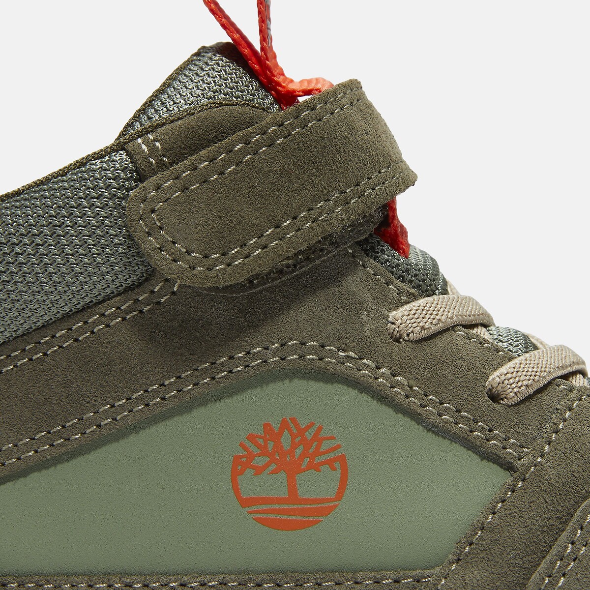 Baskets en cuir, à lacets élastiqués, STONE JUMP MID HOOK & LOOP kaki, TIMBERLAND