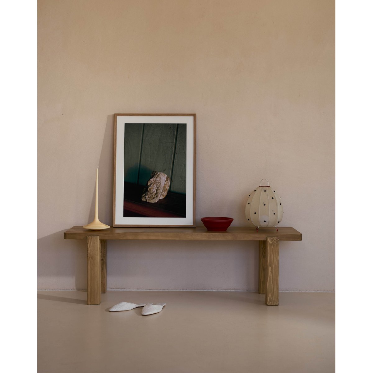 Banc en bois naturel 80 cm - BUSK naturel, HANNUN